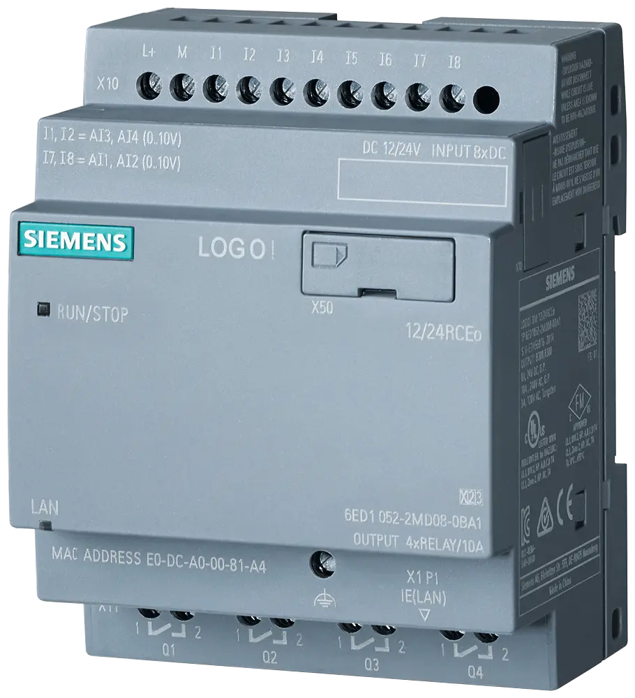 [LOGO! 12/24RCEO Logic Module Relay w/o Display] 6ED1052-2MD08-0BA2