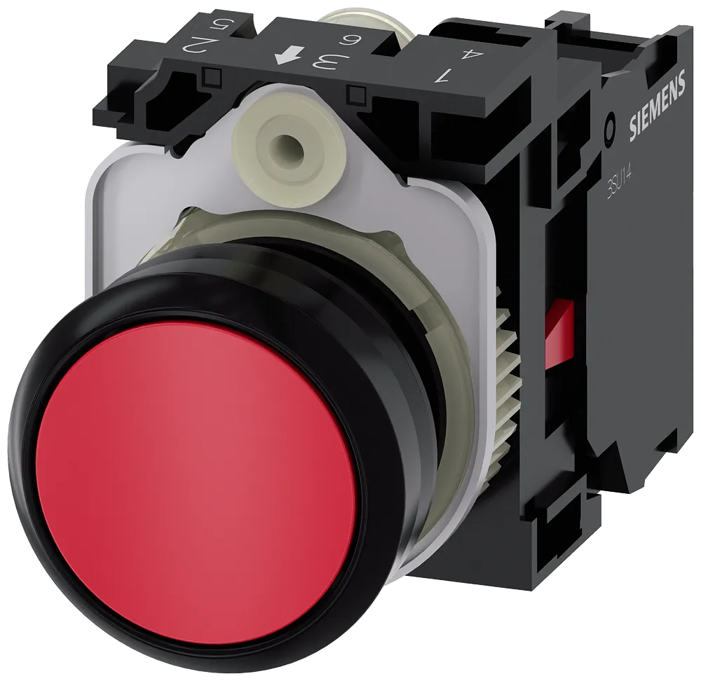 [SIRIUS Pushbutton 22mm RED 1NC with holder] 3SU1100-0AB20-1CA0