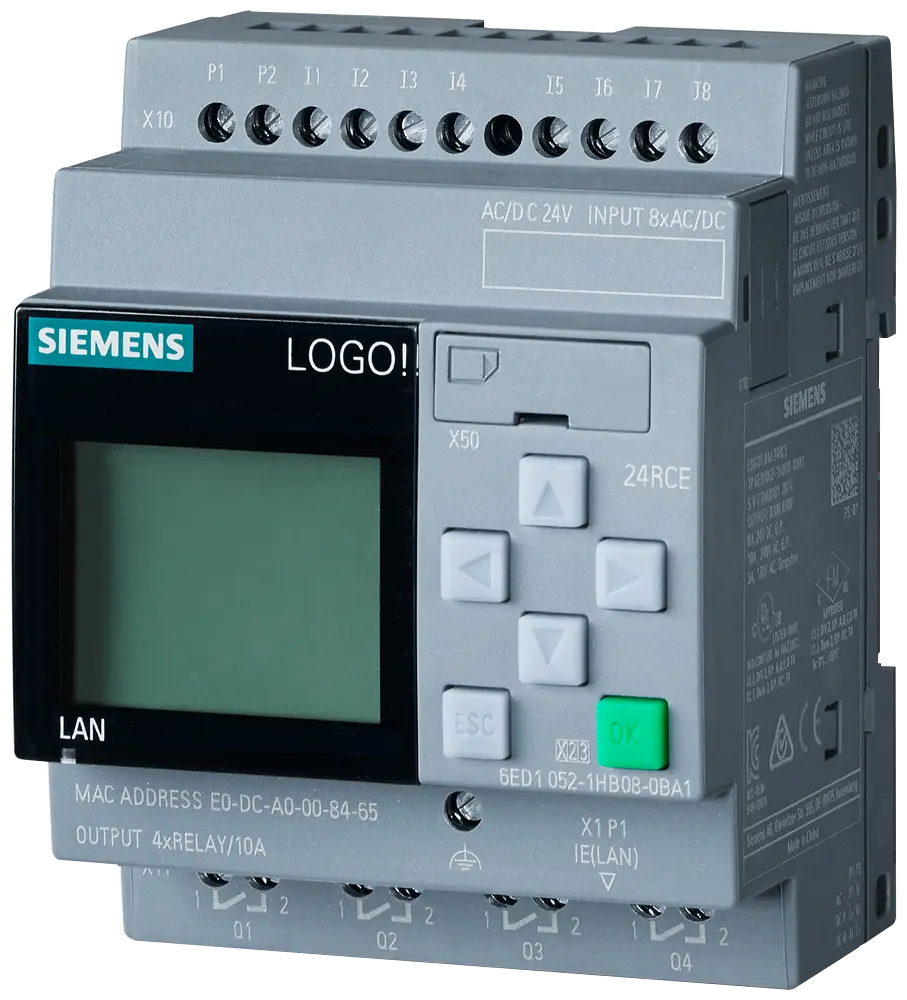 [LOGO! 24RCE Logic Module Relay 24V AC/DC] 6ED1052-1HB08-0BA2