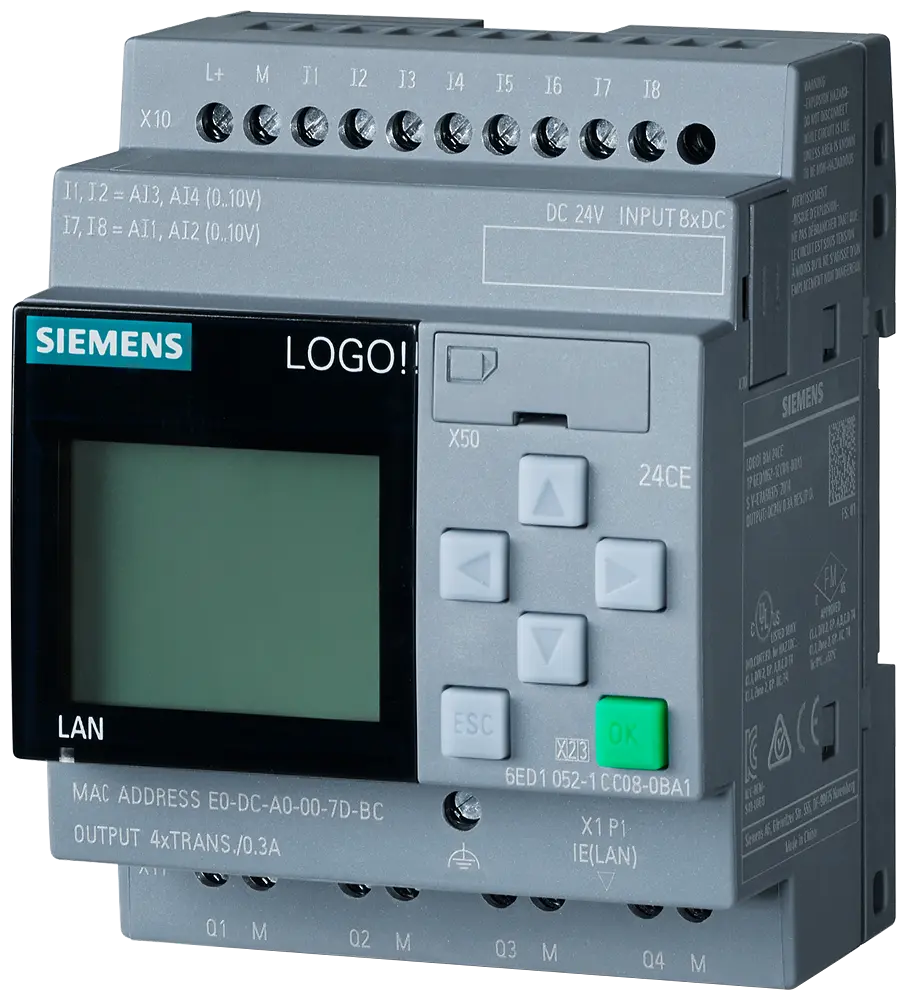 [LOGO! 24CE Logic Module Trans 24V/24V/24V Trans] 6ED1052-1CC08-0BA2
